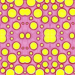 Doodle Celestial in Pink Lemonade | 6" Repeat