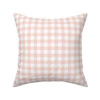 pale coral 5/8" gingham check