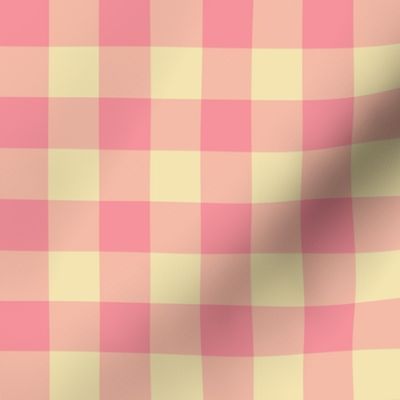 1" pink creamsicle gingham