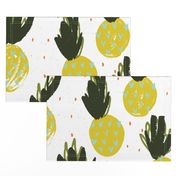 Pineapples White Large by Friztin