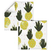 Pineapples White Large by Friztin