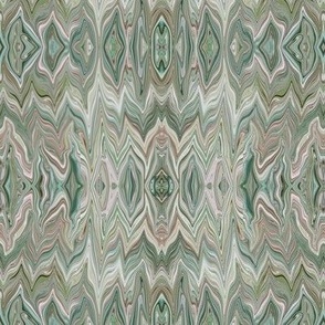 DRSC1 - Marbled Chevrons in Teal - Mauve - Pink - Reflected - Small