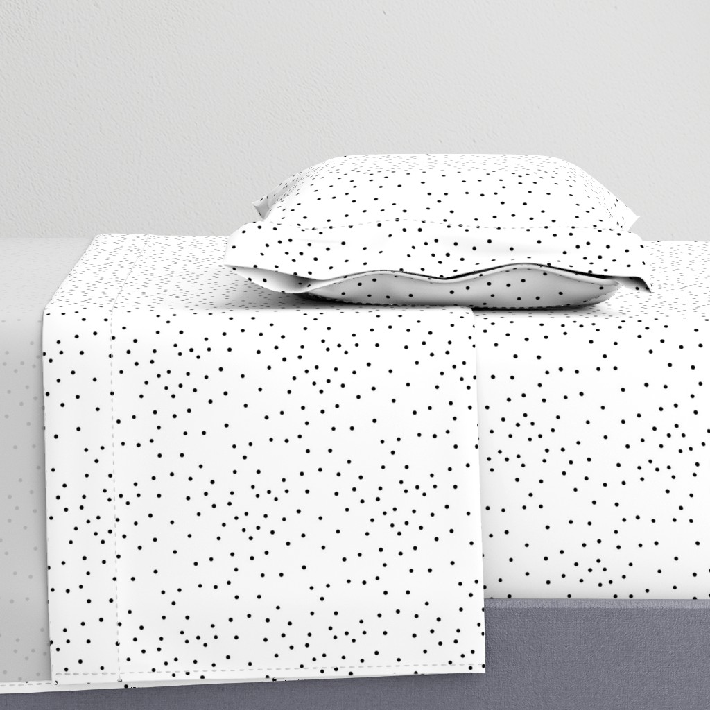 Small dots - monochrome, black and white, tiny dots, scattered, irregular polka dots || by sunny afternoon