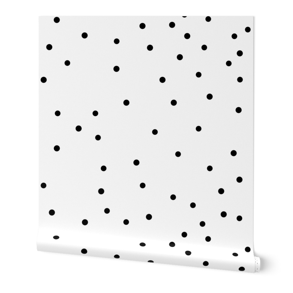 Small dots - monochrome, black and white, tiny dots, scattered, irregular polka dots || by sunny afternoon