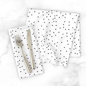 Small dots - monochrome, black and white, tiny dots, scattered, irregular polka dots || by sunny afternoon