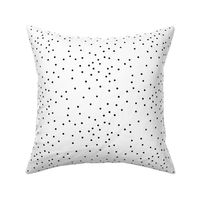 Small dots - monochrome, black and white, tiny dots, scattered, irregular polka dots || by sunny afternoon