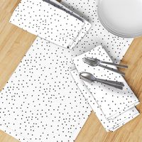 Small dots - monochrome, black and white, tiny dots, scattered, irregular polka dots || by sunny afternoon