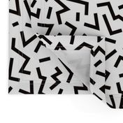 Super trendy geometric shapes squares stripes strokes and zigzag abstract memphis retro black and white