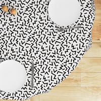 Super trendy geometric shapes squares stripes strokes and zigzag abstract memphis retro black and white