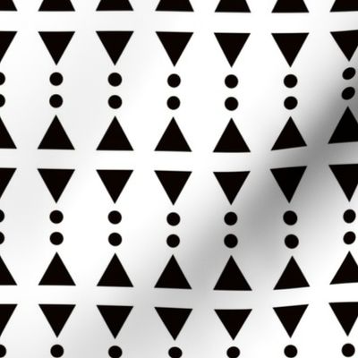 Super trendy geometric shapes circus squares triangles and dots abstract memphis retro black and white