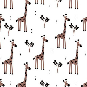 Quirky african zoo animals giraffe safari kids gender neutral
