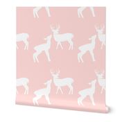 Pink & White Deer in the Woods