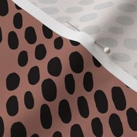 Animal dalmatian skin spots and dots scandinavian style design abstract circle black chocolate