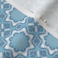 Light Blue Tulips Geometric