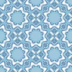 Light Blue Tulips Geometric