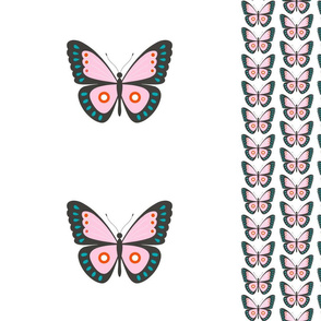 Stickmotiv Schmetterling Weiß