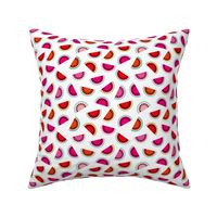 Lush summer watermelon fruit geometric water melon colorful tropical retro circle design red pink mint