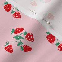 Sweet summer strawberry fruit colorful pastel mint pink red