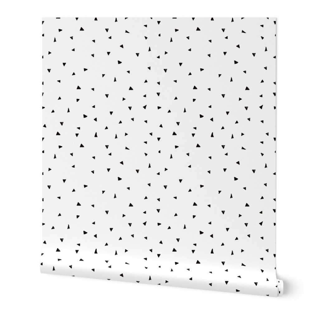 Sweet geometric triangles cool abstract Scandinavian design black and white