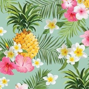 Pink Pineapple Wallpaper Design Ideas