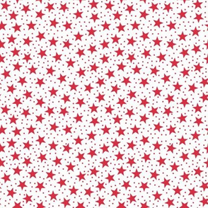 Stars and Dots - Red and White