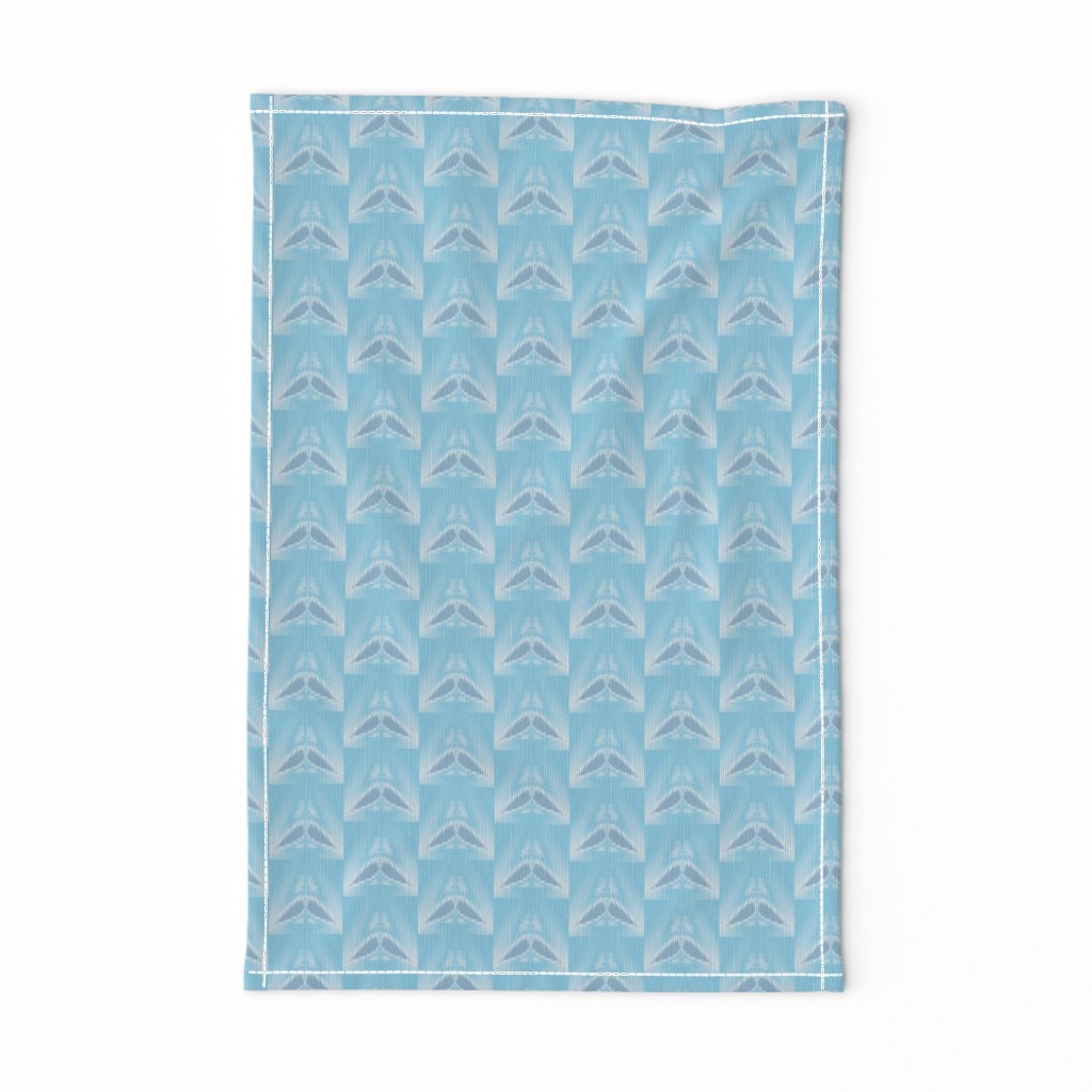 Light Blue Wings Tiled Geometric