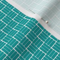 laundry basket weave - turquoise