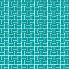 laundry basket weave - turquoise