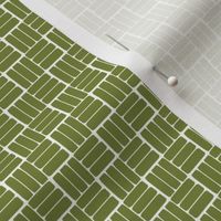 laundry basket weave in grass green