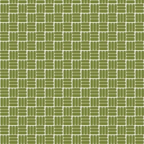 laundry basket weave in grass green