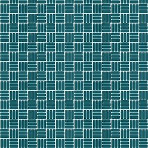 laundry basket weave in teal blue