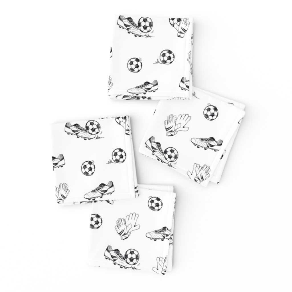 Soccer in black and white