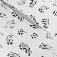 Soccer in black and white