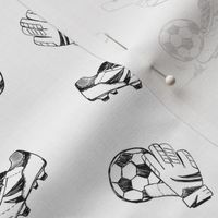 Soccer in black and white