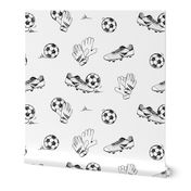 Soccer in black and white