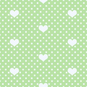 Polka Dot_and_Heart_Picnic Green