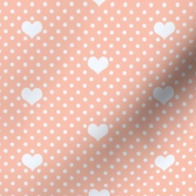 Polka Dot_and_Heart_Peach