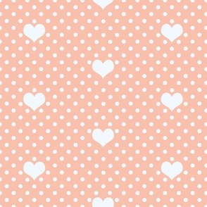 Polka Dot_and_Heart_Peach