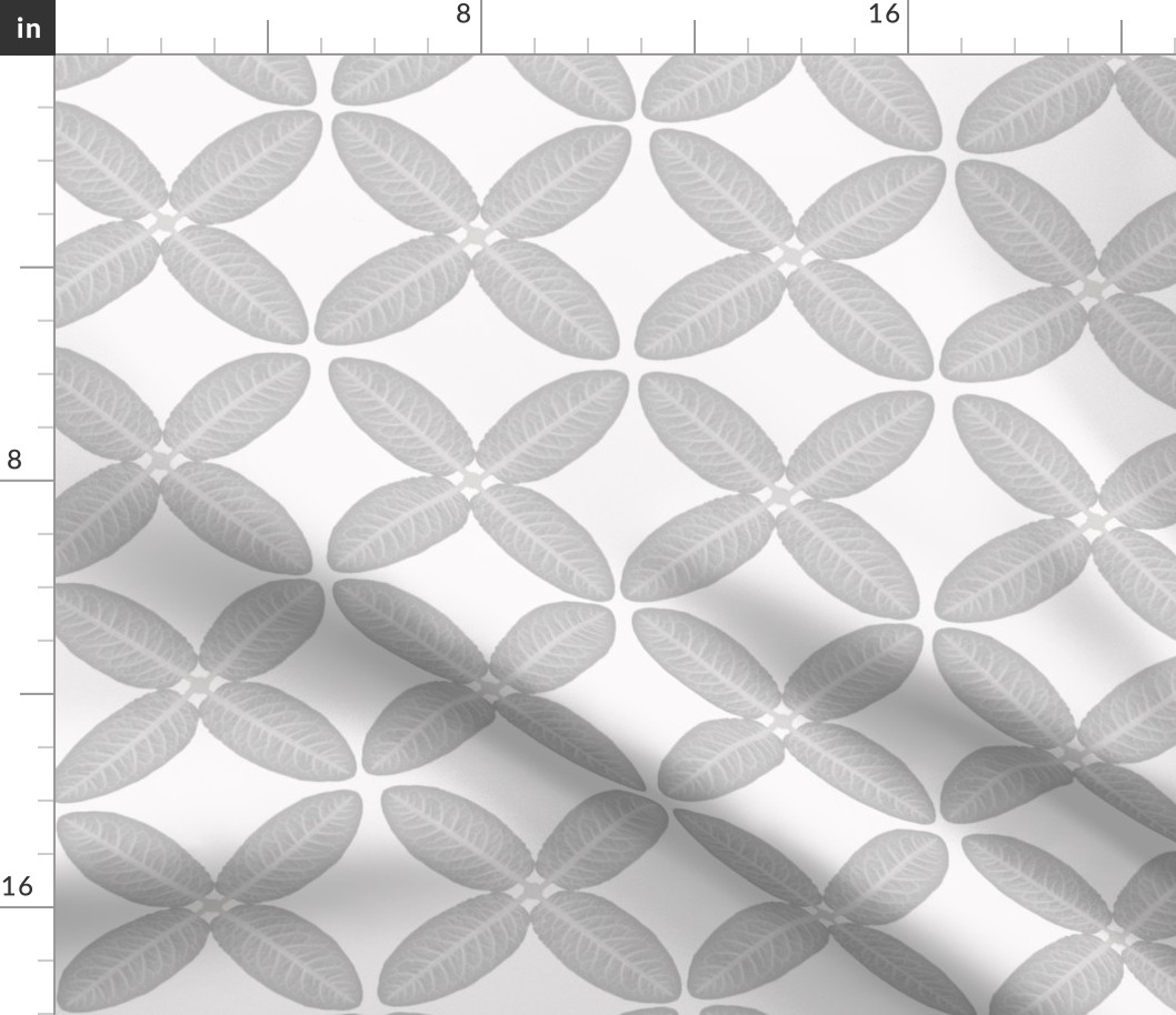 Grey leaf geometric pattern