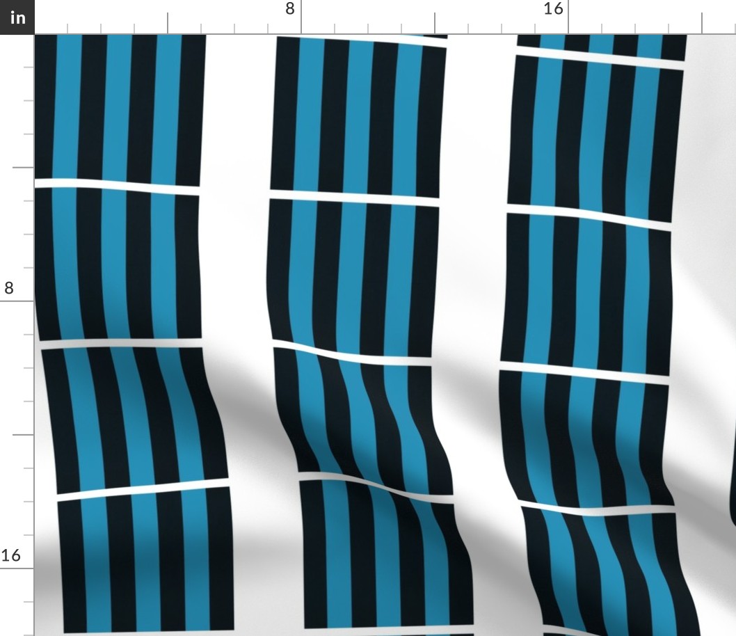 Vertical Black and Blue Stripes