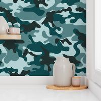 Turquoise Camouflage pattern