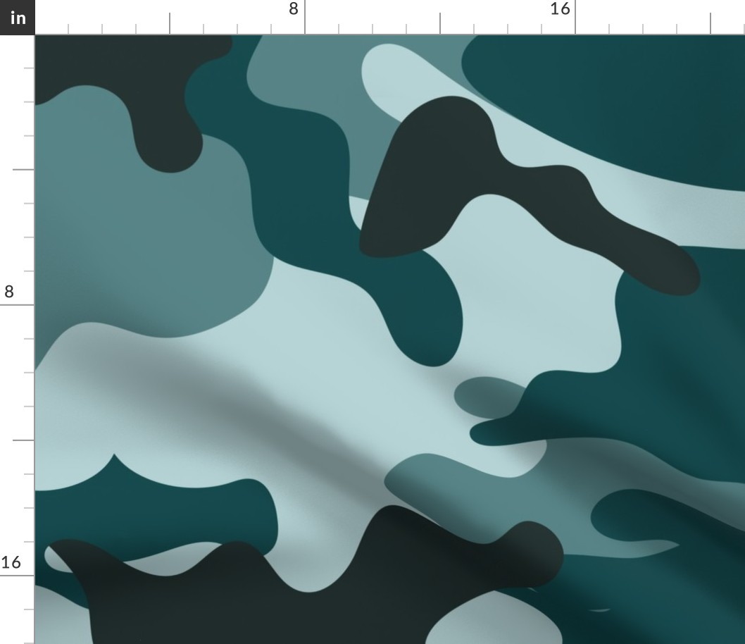 Turquoise Camouflage pattern