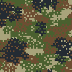 Pixel Woodland Camouflage pattern