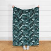 Turquoise Pixel Camouflage pattern