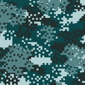 Turquoise Pixel Camouflage pattern