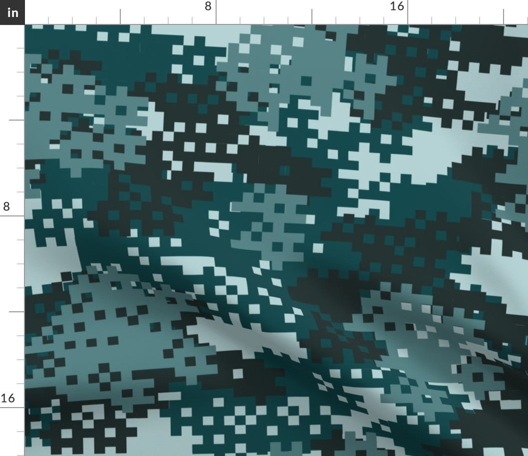 Turquoise Pixel Camouflage pattern