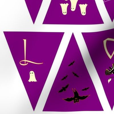 Simple Purple Halloween Bunting