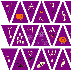 Simple Purple Halloween Bunting