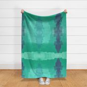 Mint & Blue Painterly Abstract Art 