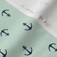 anchors || mint and navy